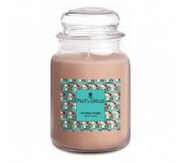 Price's Candles Crystal Fruits Bougie parfumée en Giara Grande 1000 g, durée jusqu'à 130 heures, pomme, rhubarbe, parfum fruité et dolceamara, verre avec couvercle