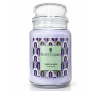 Price's Candles Gentle Dew Bougie parfumée en pot 560 g, durée jusqu'à 130 heures, fleur de camomille et rosée du matin, parfum frais et relaxant, verre avec couvercle