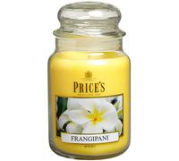 Price's Candles Grand Pot Verre Frangipani 150 Heures Brûler Temps Prix Bougie