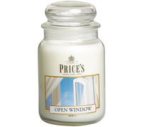 Price's Candles Grand Pot Verre Ouvert Fenêtre 150 Heures Burn Temps Prix Bougie