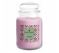 Price's Candles Soft Sakura Bougie parfumée en grand pot 1000 g, durée jusqu'à 130 heures, fleurs de cerisier, parfum fruité et floral, verre avec couvercle