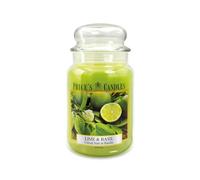 Price's - Grande bougie en pot citron vert et basilic - Parfum doux, délicieux et de qualité - Parfum longue durée - Jusqu'à 150 heures de combustion