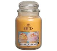 Price's Grande Bougie en Pot Parfum Cupcake à la Vanille Parfum Doux et délicieux Parfum Longue durée Jusqu'à 150 Heures de Combustion