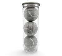 Price's Lot de 3 balles de padel colorées dans un tube - Balles de padel colorées en feutre - Durable et durable - Fabriquées au Royaume-Uni (gris)