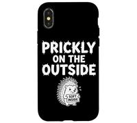 Prickly on The Outside Soft Inside Timide Hedgehog Anxiety Coque pour iPhone X/XS