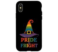 Pride and Fright Chapeau de sorcière Arc-en-Ciel LGBTQ Halloween Coque pour iPhone X/XS