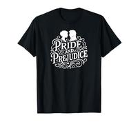 Pride and Prejudice Elizabeth Bennet Mr. Darcy Impression Blanche T-Shirt