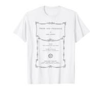 Pride and Prejudice Jane Austen Bookworm Couverture de Livre Vintage T-Shirt Graphique avec Valeur
