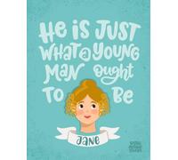 Pride and Prejudice lined Notebook | Jane Bennet Illustration and Quote | For Jane Austen Fans: "He is just what a young man ought to be"