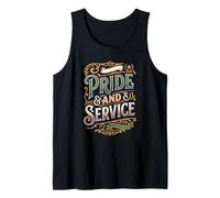 Pride & and Service LGBTQ Patriotisme Gay Public Member Honor Débardeur