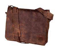 Pride and Soul FB1047137 Sac à bandoulière en Cuir véritable avec Plaque d'adaptation Klickfix pour vélo pour Homme et Femme Marron 34 x 30 x 12 cm