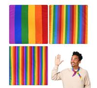 pride bandana arc-en-ciel accessoires LGBTQ lot de 3 foulards multicolores taille polyvalente idéal pour marches, festivals et tenues expressives