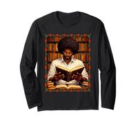 Pride Black History Month Bibliothécaire Afro pour Les Amateurs de Livres Manche Longue