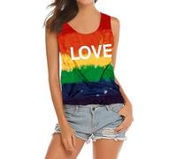 Pride Débardeur pour femme LGBT Love Motif arc-en-ciel Gay Pride Month, Multicolore., S