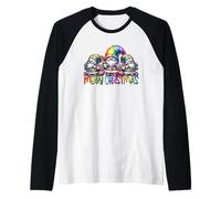 Pride GNOME Gay Pride Christmas Ornaments Merry Christmas Manche Raglan
