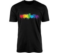 Pride Heartbeat T-Shirt - LGBT Flag Rainbow Lesbian Gay Transgender Bisexual Women Men Non-Binary Pansexual Clothing Clothes Accessories LGBTQ Gifts Presents Manches Courtes(Small)