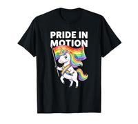 Pride in Motion Drapeau Licorne Arc-en-Ciel Community LGBTQ T-Shirt