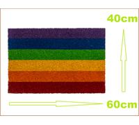 Pride-LGBTQ-Tapis De Sol Arc-En-Ciel Tapis En Coco 60x40 Cm