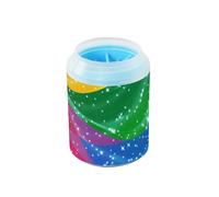 Pride Month A Rainbow Stripe Station de nettoyage réutilisable en silicone souple pour chiens et chats de petite, moyenne et grande race