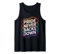 Pride ne jamais reculer sur Le Message Arc-en-Ciel Débardeur