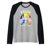 Pride of Columbus City Ohio Dogs Drapeau Arc-en-Ciel Manche Raglan