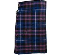 Pride of Ecosse Homme 5 Yard Écossais Kilts Kilt Écossais 13oz Highland Décontracté Kilt - violetbleu, Violet/Bleu, 40"