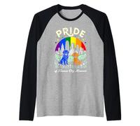 Pride of Kansas City Missouri Dogs Drapeau Arc-en-Ciel Manche Raglan