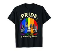 Pride of Nashville City Tennessee Cats Drapeau Arc-en-Ciel T-Shirt