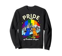 Pride of Portland City Oregon Dogs Drapeau Arc-en-Ciel Sweatshirt