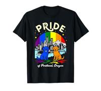 Pride of Portland City Oregon Dogs Drapeau Arc-en-Ciel T-Shirt