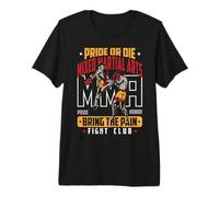 Pride Or Die MMA Bring The Pain Fight Club T-Shirt Haut de Gamme