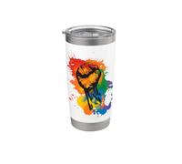 Pride Power Faust - Rainbow LGBTQ + Conception de Gobelet isotherme en acier inoxydable double paroi