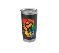 Pride Power Faust - Rainbow LGBTQ + Conception de Gobelet isotherme en acier inoxydable double paroi
