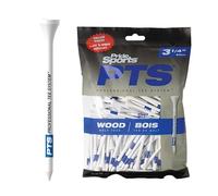 Pride Professional Tee System, Golf Pro Length Plus 3 1/4", 135 Count,White/Blue