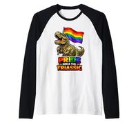 Pride Since The Trias Rainbow Dino Pride Manche Raglan