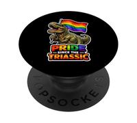 Pride Since The Trias Rainbow Dino Pride PopSockets PopGrip Adhésif