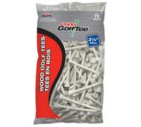 Pride Sports Deluxe 100% Solid Hardwood Golf Tees - 3 1/4" - 75 Count - White