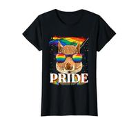 Pride Squirrel LGBTQ Drapeau Arc-en-Ciel Pride Mois Animal Lover T-Shirt Graphique avec Valeur, Femme, Noir, S