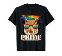Pride Squirrel LGBTQ Drapeau Arc-en-Ciel Pride Mois Animal Lover T-Shirt Graphique avec Valeur, Homme, Noir, S