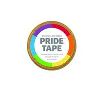 Pride Tape Awareness - Poignée multifonction en coton mélangé pour bâton de hockey, batte de baseball, crosse, équipement, cyclisme, équipement, bande athlétique et sports 24 mm x 18 m - Arc-en-ciel