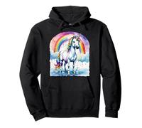Pride Unicorn - Aquarelle Arc-en-Ciel Style 2 - Fan Fun Sweat à Capuche