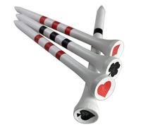 PrideSports Special Edition Wood Golf Tees golfeurs Unisex-Adult, Blanc, 83mm