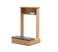 Prie-Dieu de Chaire D'église, Prie-Dieu en Bois pour la Maison, Banc de Prière À Genoux avec Coussin, Banc de Méditation, pour Chapelle, Chambre, Bibliothèque, Cadeau Religieux(Wood Color)