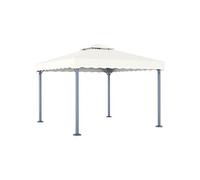 Vidaxl Tonnelle 300x300 Cm Crème Aluminium Blanc