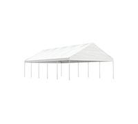Prieel met dak 11,15x5,88x3,75 m polyetheen wit3155521
