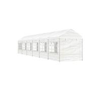 Vidaxl Belvédère Avec Toit Blanc 13,38x2,28x2,69 M Polyéthylène