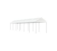 Vidaxl Belvédère Avec Toit Blanc 13,38x2,28x2,69 M Polyéthylène