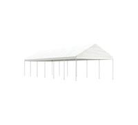 Vidaxl Belvédère Avec Toit Blanc 13,38x4,08x3,22 M Polyéthylène