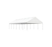 Vidaxl Belvédère Avec Toit Blanc 13,38x5,88x3,75 M Polyéthylène