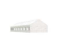 Vidaxl Belvédère Avec Toit Blanc 17,84x5,88x3,75 M Polyéthylène